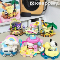 Keeppley Sanrio float parade building blocks mymelody Kuromi model Japanese animation peripheral Kawaii children's toys gift