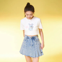 【MAJOR MADE】小兔子刺繡小短版T(短袖上衣/短T/圖案T)