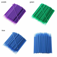 100pcs Blue/Purple/Green Paint Brushes Paint Touch-up Disposable Dentistry Pen 10cm Car Applicator Stick Car Accessories