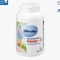 [Hàng chuẩn Đức] Viên uống Mivolis Calcium + D3 của Đức 300 viên