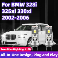 For BMW 328i 325xi 330xi 2002 2003 2004 2005 2006 Led H7 30000LM Car Headlight Bulb Turbo Auto Front