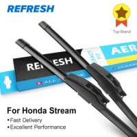 REFRESH Wiper Blades for Honda Stream Fit Hook Arms 2001 2002 2003 2004 2005 2006