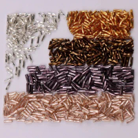 2x6mm Seed Beads Twist Bugles Loose Glass Seed Spacer Tube Leptospira Beads Jewelry Making DIY Garment Sew Accessories 300Pcs