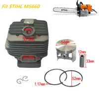 54mm &amp; Big Bore 56mm Cylinder Piston Pin Ring Kit For STIHL 066 MS660 MS 660 Chainsaw Engine Motor Rebuild Parts Garden Tools