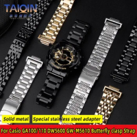 metal watch band For Casio GA100 GA110 120 5600 5610 Darth Vader strap small square DW5600 GW-M5610 Stainless steel watch strap