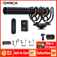 Comica CVM-VM30 VM30 Shotgun Microphone 2.4G Wireless Microphone For DSLR Camera Smartphone Live Streaming Filmmakers Recording