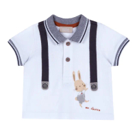 【Chicco】經典小兔-假吊帶POLO上衣(2022款式)