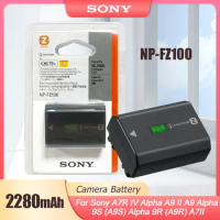Original Sony 7.2v NP-FZ100 NP FZ100 NPFZ100 2280mah Rechargeable Camera Battery A9 / A7R III / A7 III / ILCE-9 Lithium Battery