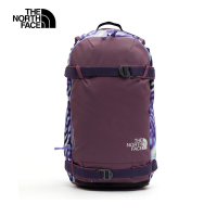 【The North Face 官方旗艦】北面男女款紫色DWR防潑水戶外休閒多功能滑雪後背包｜4VPU37O 筆電包/登山包