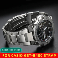 High quality stainless steel For Casio G-shock watch Men's Steel Heart GST-B400-1A convex watchband New Watch straps Wristband