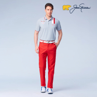 【Jack Nicklaus 金熊】GOLF男款彈性高爾夫球長褲(紅色)