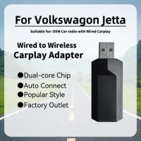 New Mini Apple Carplay Adapter for VW Volkswagon Jetta Smart AI Box Car OEM Wired Car Play To Wireless USB Dongle Plug and Play