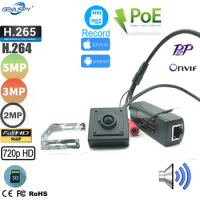 SD Card Slot IP Mini H.264 H.265 40x40mm 1MP 1.3MP 1080P 3MP 5MP Poe Small Ip Camera HD Ip Poe Pin hole Camera With External POE