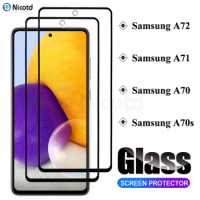 2pcs tempered glass for samsung galaxy a72 a71 screen protector glass for samsung galaxy A70 a70s full cover full glue 9h glass