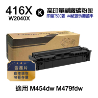 【Ninestar】HP W2040X 416X 黑色 高印量副廠碳粉匣 含晶片 適用 M454dn M454dw M479dw M479fdw