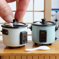 1/6 Scale Mini Rice Cooker Model Dollhouse Miniature Kitchen Appliances for 30CM Blyth Doll Food Accessories Toy