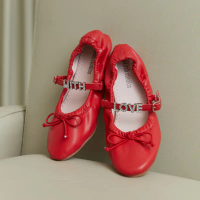 New Arrivals Plush Studios รองเท้า Flat บัลเลต์สุดชิคใส่ได้สองแบบ Stella Ballet Flat คําแนะนําผลิตภั