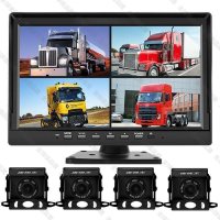 【全球優品匯】貨車行車記錄器 四路監視一體機 高清記錄器 360度全景 前後左右倒車影像 12V24V