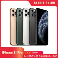 Original Used-95%New Apple iPhone 11 Pro 4G LTE Mobile Phone Unlocked 5.8" 64/256/512GB Triple 12MP A13 4K HDR Video CellPhone