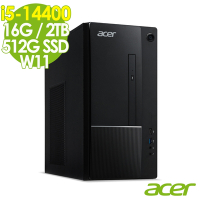 Acer 宏碁 Aspire TC-1775 家用電腦 (i5-14400/16G/2TB+512G SSD/W11)