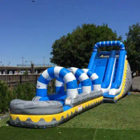 Factory Outlet Commercial Back Garden Inflatable Pool Slide Rental