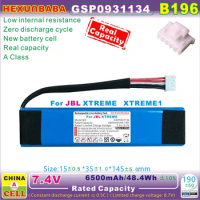 [B196] 7.4V 13000mAh 2*6500mAh 48.1Wh XHB2.54/5P Polymer Lithium Ion Battery for Speaker JBL XTREME 1 2 3 XTREME1 GSP0931134