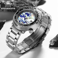 ADDIESDIVE Men for Watch Tuna Diver Surf Watch Luminous Sapphire Ceramic Bezel 30Bar Water Resistant Automatic Mechanical Watch