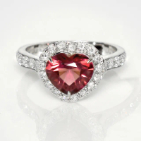 【似曾國際珠寶】現貨新款 IGI 14K 白金 無燒 1.33克拉 Heart Cut 心型尖晶石戒指(天然尖晶石)