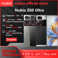 Global Version Nubia Z60 Ultra 64MP Main 6.8‘’ 5G Phone Snapdragon 8Gen3 NFC 6000mAh 80W fast charge Battery IP68 Model NX721J