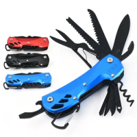 Multifunctional Folding Swiss Army Knife Portable Stainless Steel Pocket Knife Outdoor Camping Emergency CombinationTool
