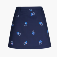 【PLAYBOY GOLF】女款桃型印花抗UV高彈性短裙-深藍(吸濕排汗/高爾夫球裙/KD23112-58)