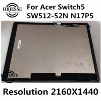 Original New 12'' LCD assembly touch screen for Acer Switch 5 SW512 N17P5 qhd 2160X1440 digitized display 1 in 2 notebook panel