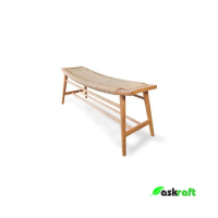 Askraft Praya Bench / Kursi Panjang / Kursi Teras / Kursi Santai Kayu Jati  Solid Minimalis