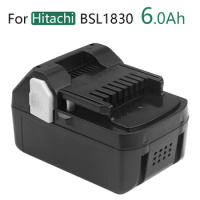 18V 6000Ah Li-ion Replacement Battery for HITACHI BSL1830 BSL1840 BSL1860B BSL1820 Power Tools Batteries