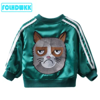 Jacket New Clothing For Baby Girls Boys jacket Coat Cartoon Printed Flight jacket Autumn Kids Outerwear Children Clothes 2-8 Y