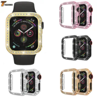 Crystal Watch Case For Apple Watch 40mm 44mm Cover Diamond Protective Bumper For iWatch Series 4 Case