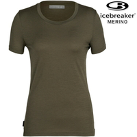 Icebreaker Tech Lite II AD150 女款 美麗諾羊毛排汗衣/圓領短袖上衣-素色 0A59J9 069 橄欖綠