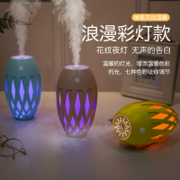 家用靜音usb創意七彩氛圍燈加濕器三合一橄欖花加濕器 空氣凈化器
