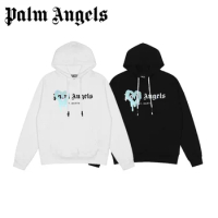 palm angels 21SS Blue Love spray-painted hot die hoodie for men and women