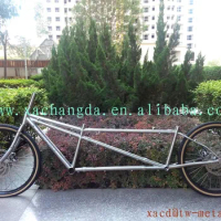 MTB tandem bike frame light weight titanium tandem bike frame with S&amp;S coupler made chinese titanium mtb tandem bicycle frame