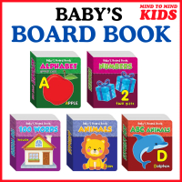[MIND TO MIND KIDS] BABY'S BOARD BOOK - ALPHABET - NUMBERS - ANIMALS - ABC ANIMALS - 100 WORDS (AGES