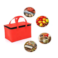 Portable Cooler Bag Insulated Bag Insulation Red Folding Outdoor Picnic Ice Pack Food Thermal Bag Food Delivery Bag Pizza Bags