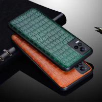 Crocodile Leather Case For Vivo V21e 4G X80 X60 X50 Y21 Pro Slim Fit Premium Protective Cover for vivo V21 V23 V23e 5G case