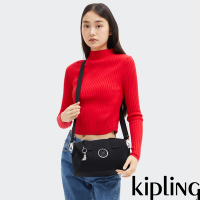 Kipling 時尚黑中型圓筒手提肩背兩用包-BINA M
