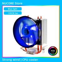 NUCORE CPU cooler 2 Heat pipe Pure blue Intel and AMD gabinete pc intel LGA1155 1156 2011 AMD K8 AM2 AM3 AM3+ 754 939 940