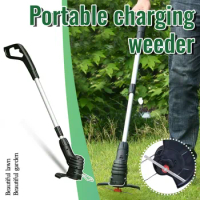 Electric Cordless Grass Trimmer Length Adjustable Rechargeable Lawn Mower Portable Mini Lawn Mower USB Charging for Garden/Lawn
