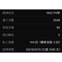 Ptt帳號9年老帳號