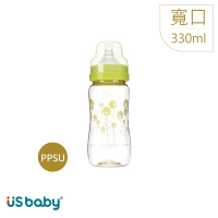 US baby 優生 真母感PPSU奶瓶(寬口徑330ml-綠)