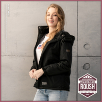 Roush (情侶款)女生機能性保暖鋪毛衝鋒大衣(2015968-1)