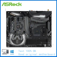For ASRock X470 Taichi Computer USB3.0 M.2 Nvme SSD Motherboard AM4 DDR4 X470 Desktop Mainboard Used